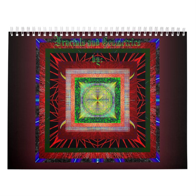 Fractals and Geometrics Custom Printed Calendar (Cover)
