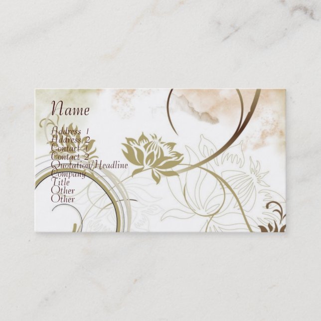 Fractals - Customise Business Card (Front)