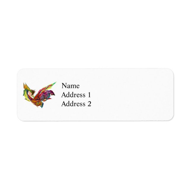 Fractals - Rooster Return Address Label (Front)