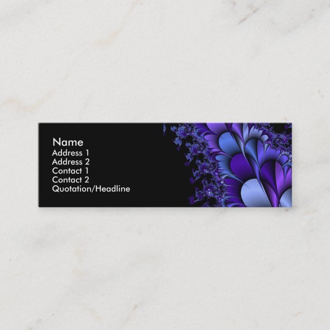 FractalViolet Mini Business Card (Front)