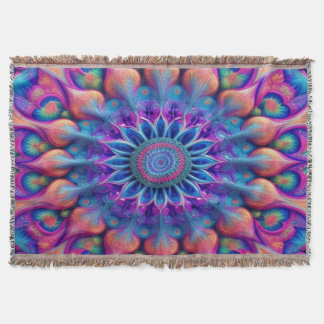 Fractalwave Throw Blanket