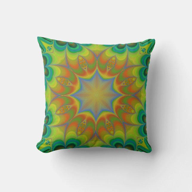 Fractascope 5 Modern Throw Pillow (Front)