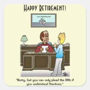 Fractions Square Sticker