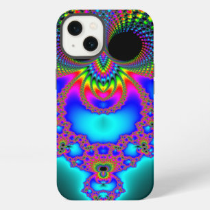 Fractowl Modern Neon Colour Fractal Art iPhone Case