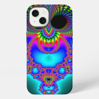 Fractowl Modern Neon Colour Fractal Art iPhone Case