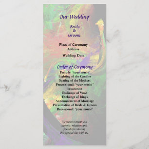 Fractrals - Peacock Wedding Program