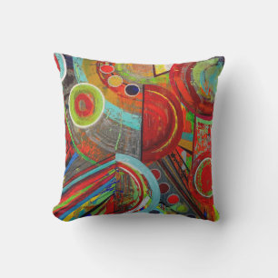 Fractured 16 x 16 Poly Throw Pillow