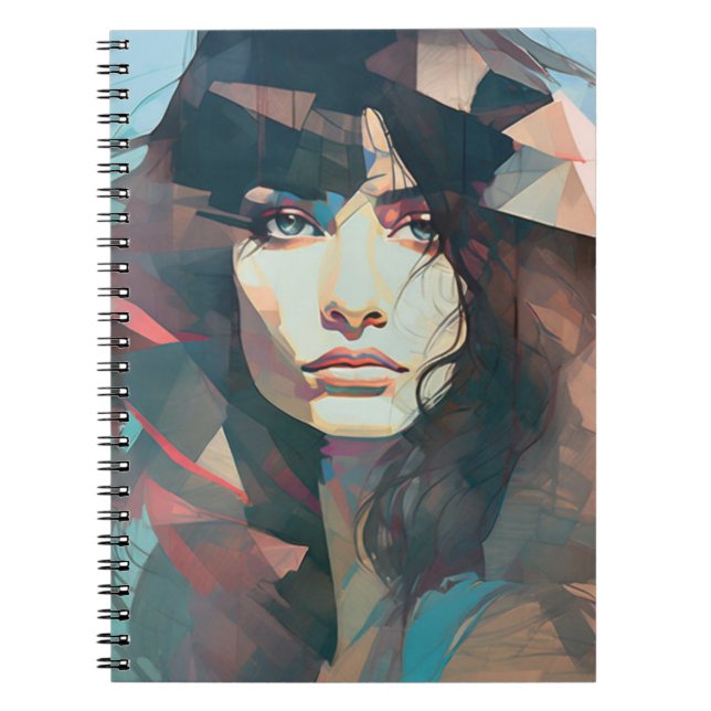 Fractured Abstract Portrait | Notebook (Front)