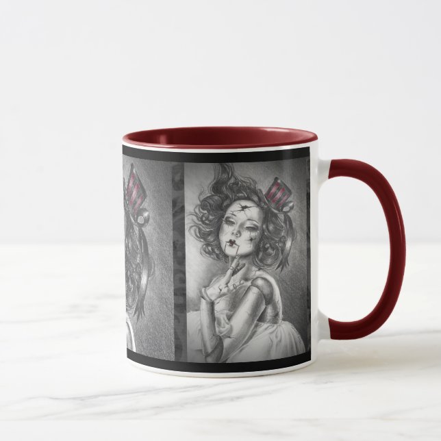 Fractured Beauty Mug Broken Doll Mug Carnival Mug (Right)