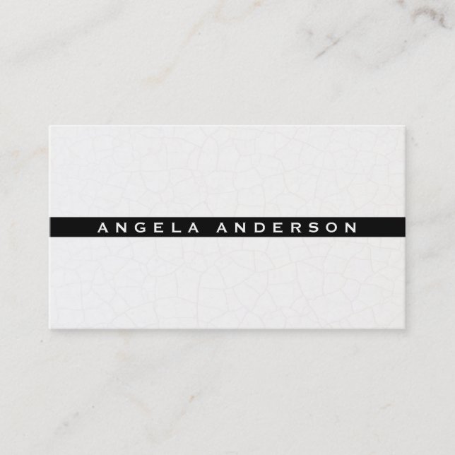 Fractured Contemporary / Black Stripe Business Card (Front)