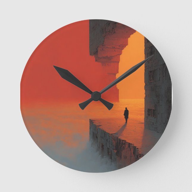 Fractured mind No. 1 Round Clock (Front)