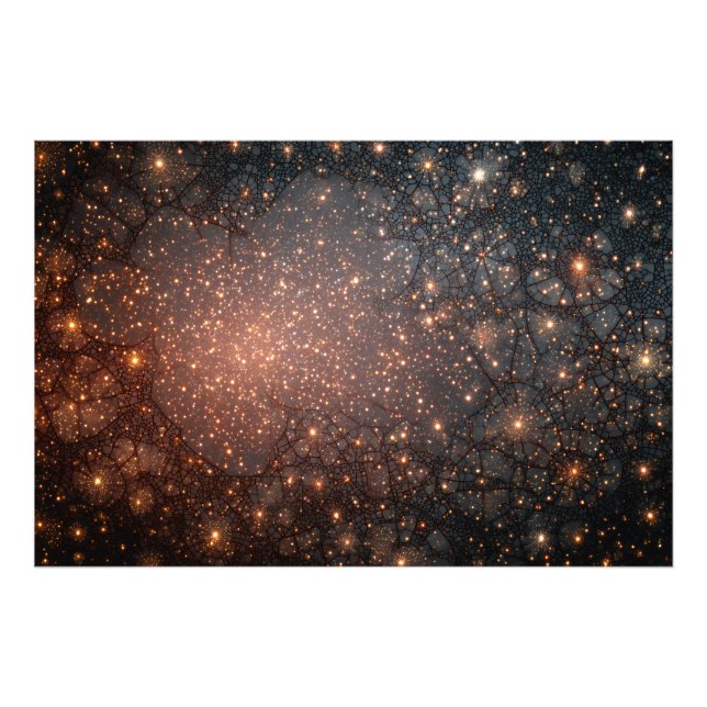 Fractured Nebula Cosmic Web Glow Photo Print (Front)