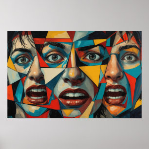 Fractured Silence. Portrait of a Shattered Mind Poster