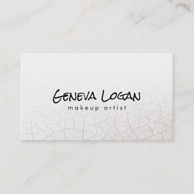 Fractured subtle elegant light minimalist business card (Front)