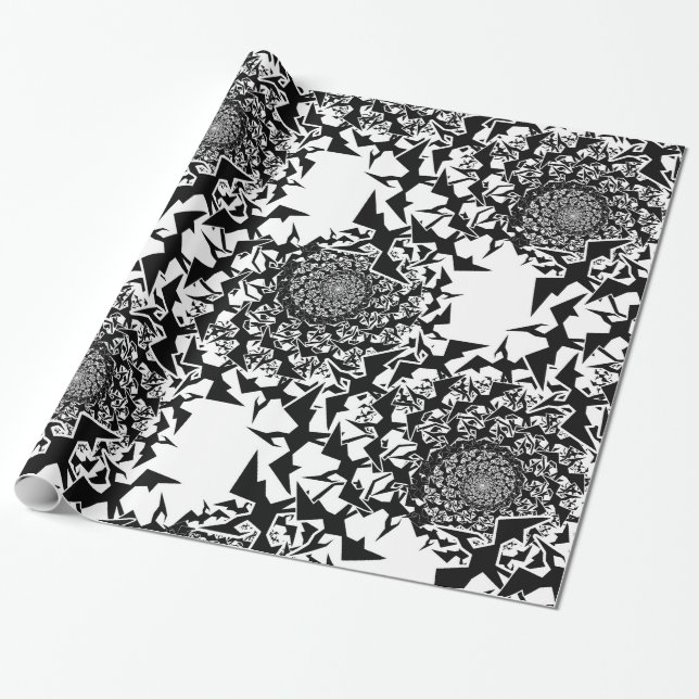 Fractyl Pterodactyl Swarm Wrapping Paper (Unrolled)