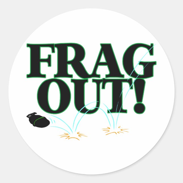 Frag Out Classic Round Sticker (Front)