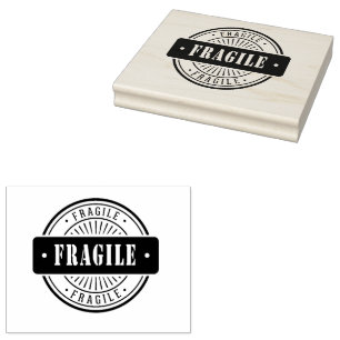 Fragile 4x5 Rubber Stamp