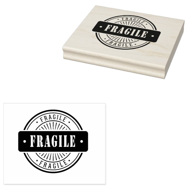  Fragile 4x5   Rubber Stamp (Stamped)