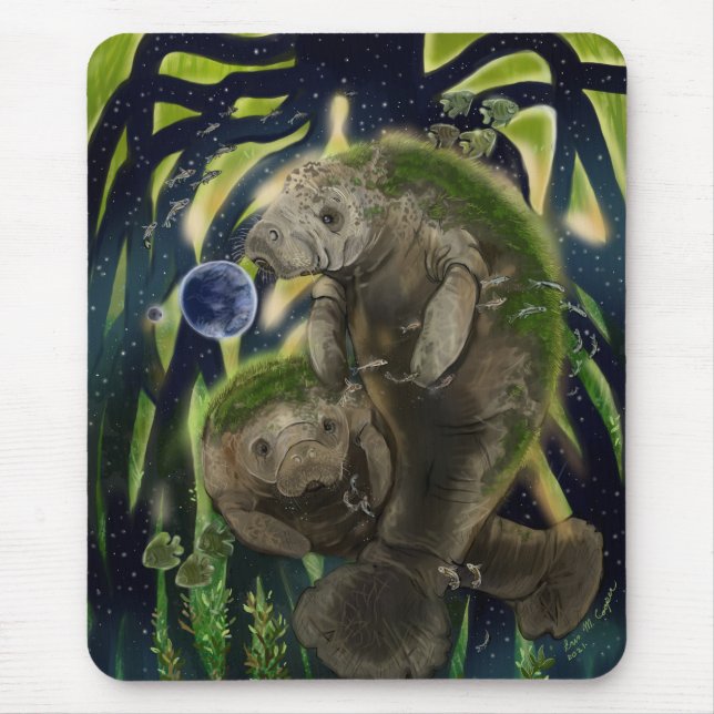 Fragile Balance Manatee  Mouse Pad (Front)