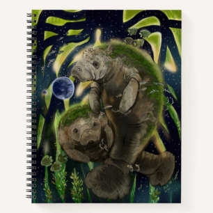 Fragile Balance Manatee  sketchbook Notebook
