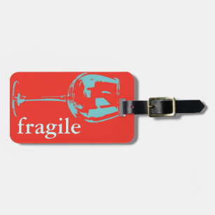 fragile caution sign luggage tag