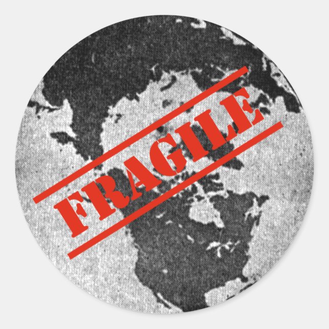 Fragile Classic Round Sticker (Front)