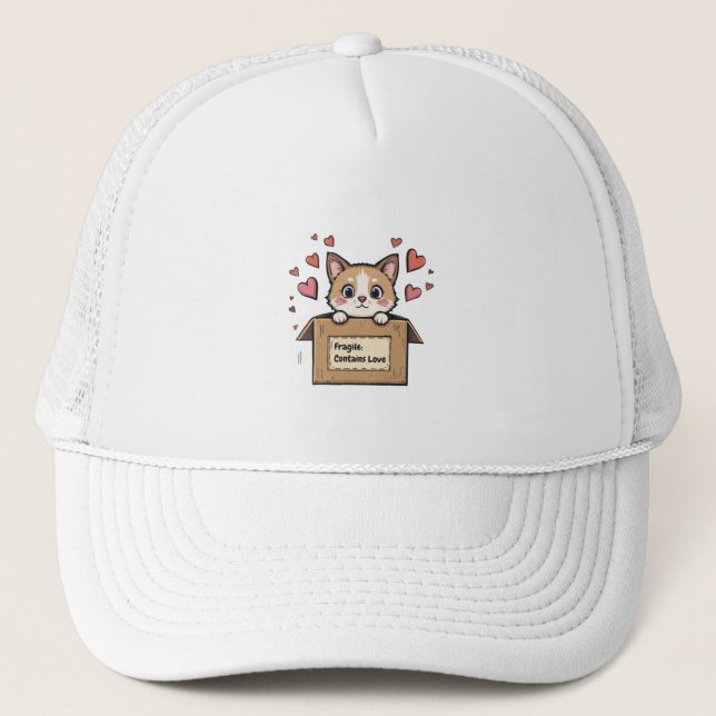 Fragile: Contains Love Trucker Hat (Front)