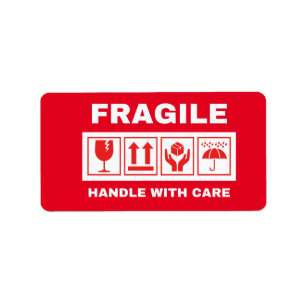 Fragile Custom Handle with Care Labels