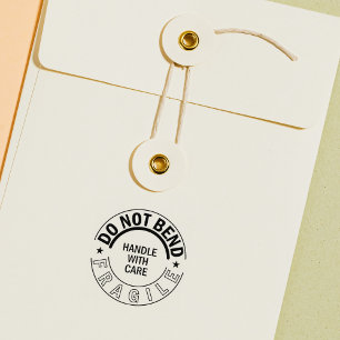 Fragile, Do not Bend, Packaging  Rubber Stamp