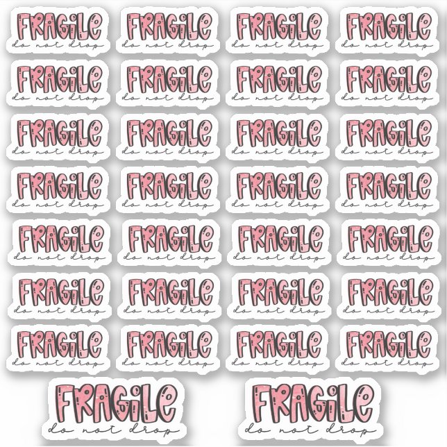 Fragile, Do Not Drop - Watercolor Stickers (Front)