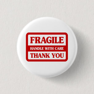 Fragile Handle With Care 3 Cm Round Badge