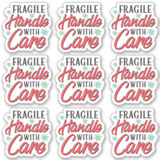 Fragile Handle With Care Business Packaging Label