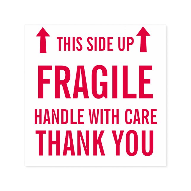 FRAGILE HANDLE WITH CARE FOR OFFICE SELF-INKING STAMP (Design)