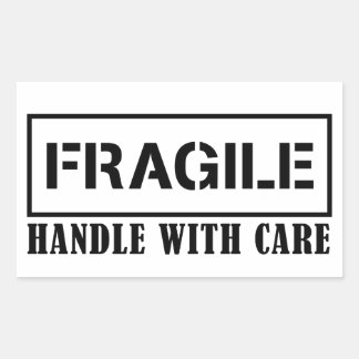 Fragile handle with care fragile sticker