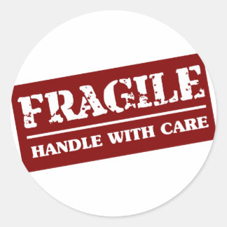 Fragile Handle with Care Item Classic Round Sticker