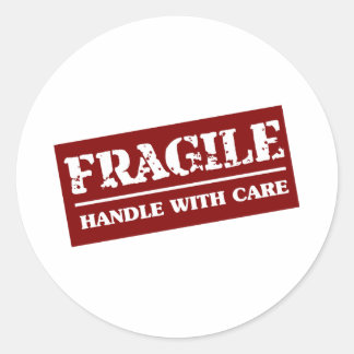 Fragile Handle with Care Item Classic Round Sticker