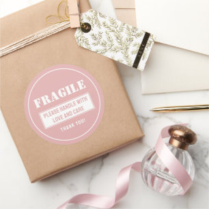 Fragile Handle With Care Mailing and Packaging Classic Round Sticker
