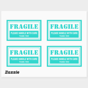 Fragile Handle With Care Mailing and Packaging Rectangular Sticker