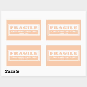 Fragile Handle With Care Mailing and Packaging Rectangular Sticker