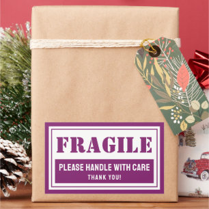 Fragile Handle With Care Mailing and Packaging Rectangular Sticker