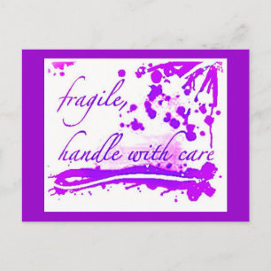 fragile handle with care postcard