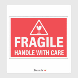 Fragile Handle With Care Shipping Label Design