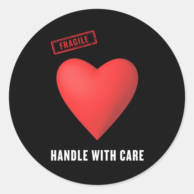 Fragile Handle With Care Sticker  (Front)