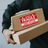 Fragile Label Red Shipping Warning Sticker