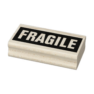 Fragile mailing rubber stamp