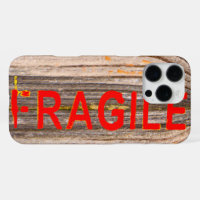 FRAGILE Markings - Torn Peeled - Wood Texture