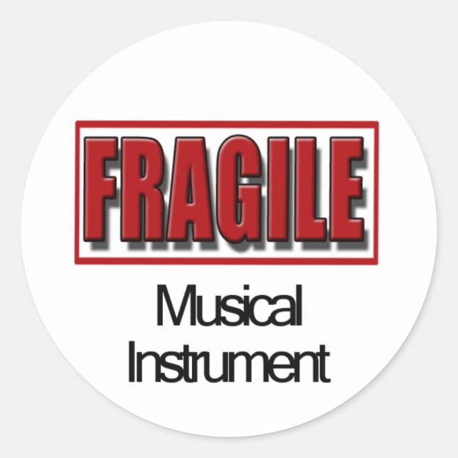 Fragile Musical Instrument Stickers (Front)