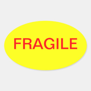 Fragile Oval Sticker