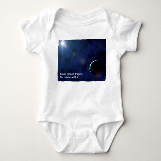 Fragile Planet Baby Bodysuit (Front)