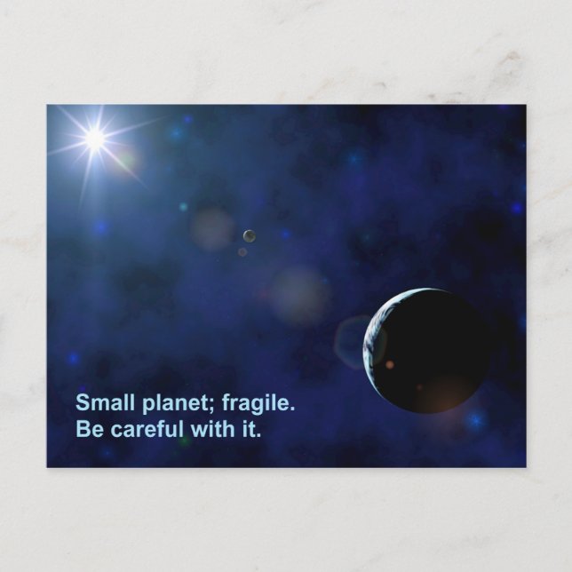 Fragile Planet Postcard (Front)